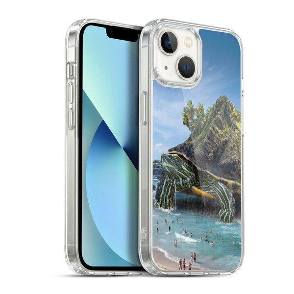 Dave Loblaw Sea Turtle Beach Day Soft Gel Case for Apple iPhone 13