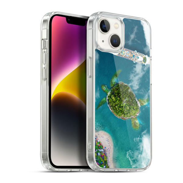 Dave Loblaw Sea Turtle And Cruiseship Soft Gel Case for Apple iPhone 14 Plus & MagSafe