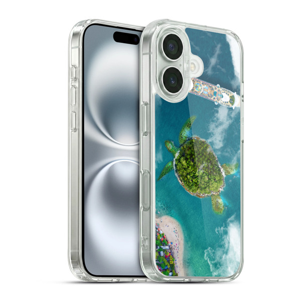 Dave Loblaw Sea Turtle And Cruiseship Soft Gel Case for Apple iPhone 16 & MagSafe