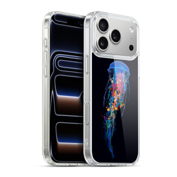 Dave Loblaw Sea Blue Jellyfish Soft Gel Case for Apple iPhone 17 Pro Max