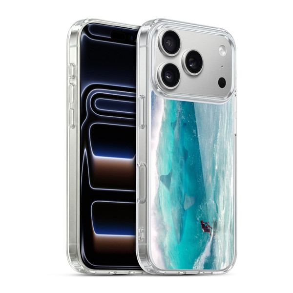 Dave Loblaw Sea Shark Surfer Soft Gel Case for Apple iPhone 17 Pro