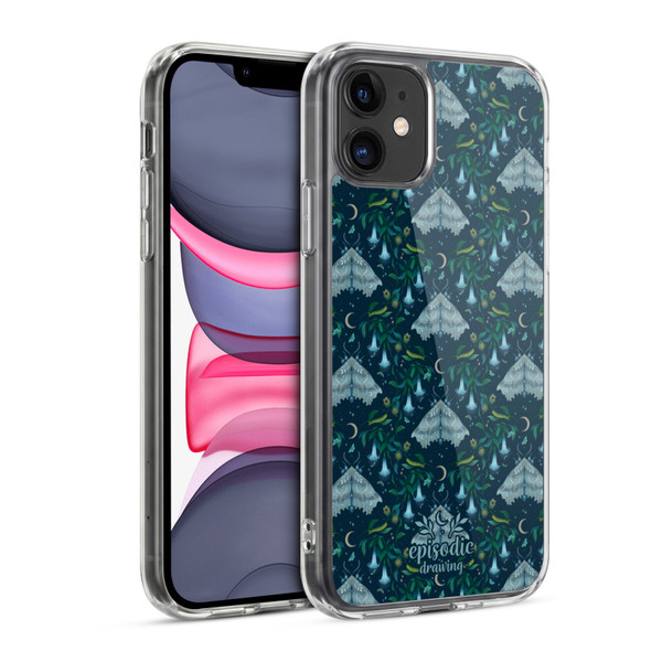 Episodic Drawing Spooky Patterns Angel Moth Soft Gel Case for Apple iPhone 11