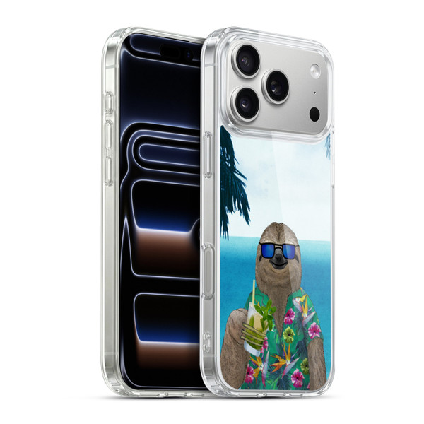 Barruf Animals Sloth In Summer Soft Gel Case for Apple iPhone 17 Pro Max