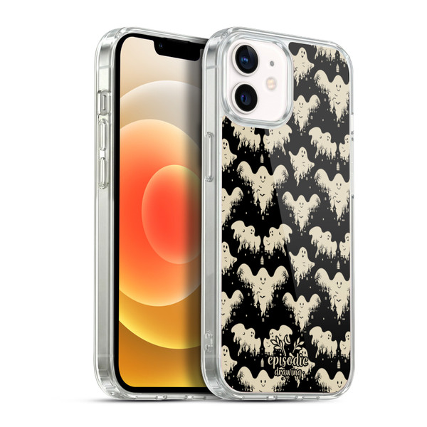 Episodic Drawing Spooky Patterns Halloween Ghost Soft Gel Case for Apple iPhone 12 / iPhone 12 Pro & MagSafe