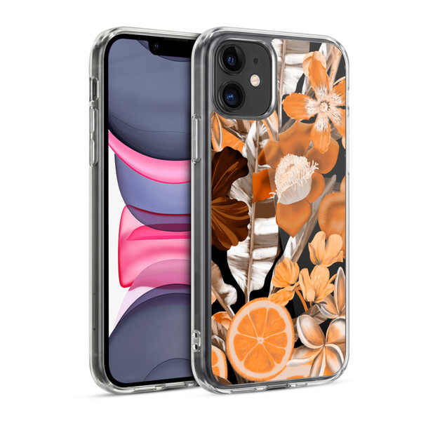 Anis Illustration Graphics Flower & Fruit Orange Soft Gel Case for Apple iPhone 11