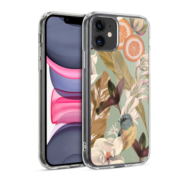 Anis Illustration Graphics New Tropical Pink Soft Gel Case for Apple iPhone 11