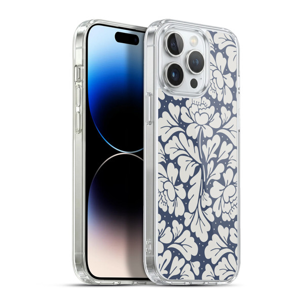 Anis Illustration Graphics Baroque Blue Soft Gel Case for Apple iPhone 13 Pro Max & MagSafe