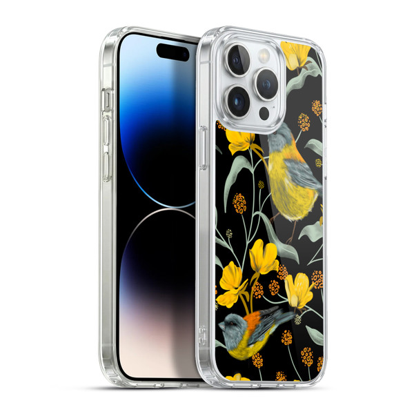 Anis Illustration Graphics Yellow Birds Soft Gel Case for Apple iPhone 13 Pro Max & MagSafe
