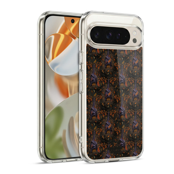 Episodic Drawing Spooky Patterns Autumn Bat Soft Gel Case for Google Pixel 9 / Pixel 9 Pro