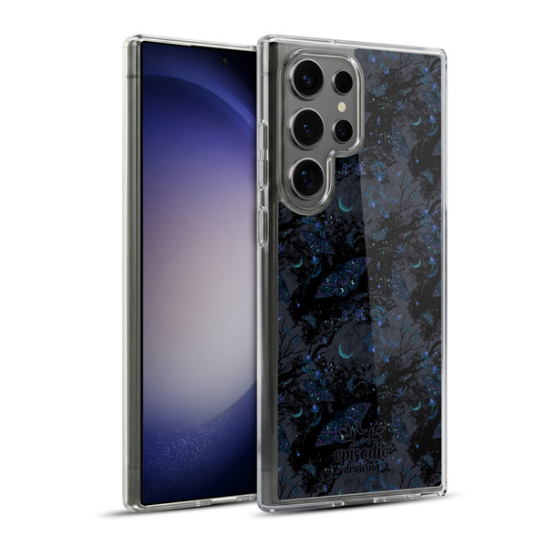 Episodic Drawing Spooky Patterns Witch Moth Soft Gel Case for Samsung Galaxy S23 Ultra 5G & MagSafe