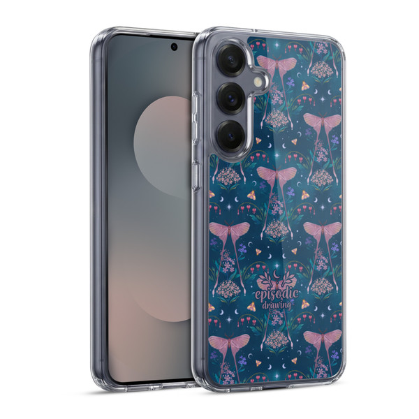Episodic Drawing Spooky Patterns Halloween Pumpkin Cat Soft Gel Case for Samsung Galaxy S25 & MagSafe