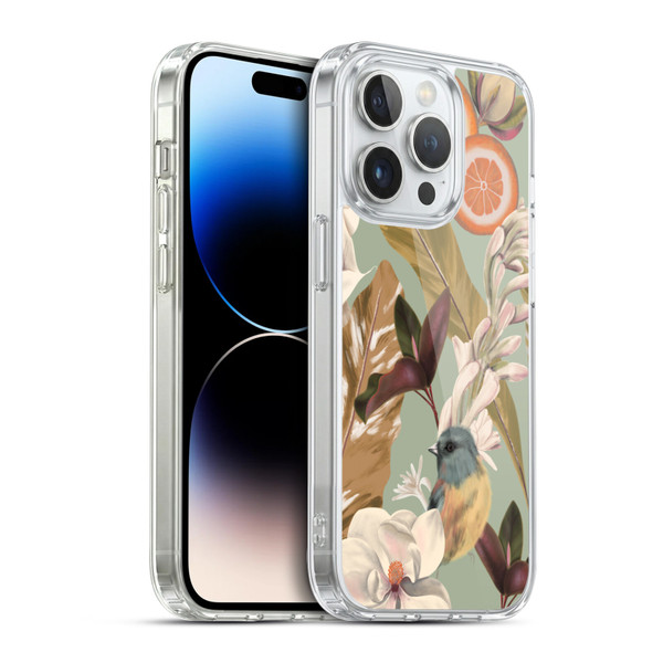 Anis Illustration Graphics New Tropical Pink Soft Gel Case for Apple iPhone 14 Pro & MagSafe