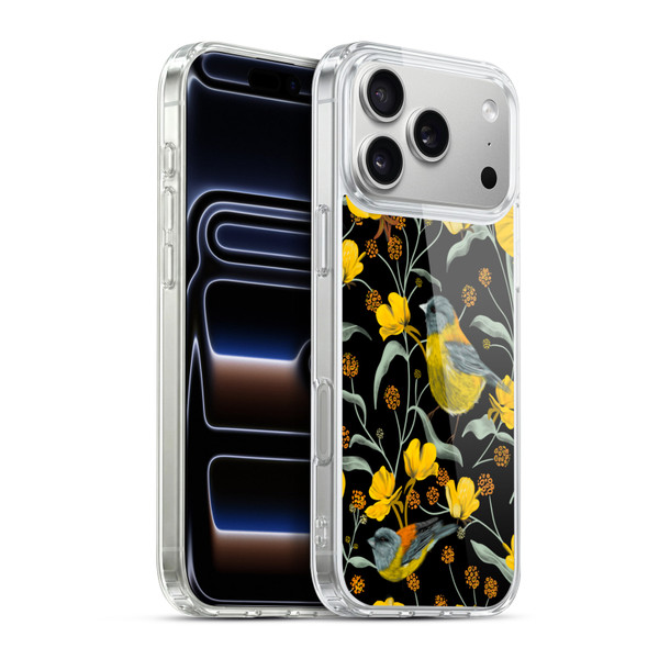 Anis Illustration Graphics Yellow Birds Soft Gel Case for Apple iPhone 17 Pro Max
