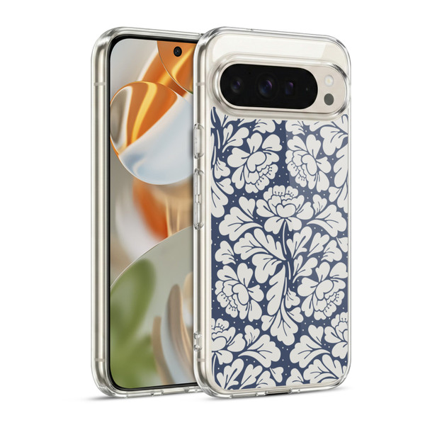 Anis Illustration Graphics Baroque Blue Soft Gel Case for Google Pixel 9 / Pixel 9 Pro