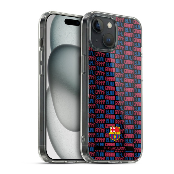 FC Barcelona Culé  Blaugrana Soft Gel Case for Apple iPhone 15 & MagSafe