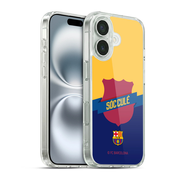 FC Barcelona Culé  Badge Soft Gel Case for Apple iPhone 16 & MagSafe