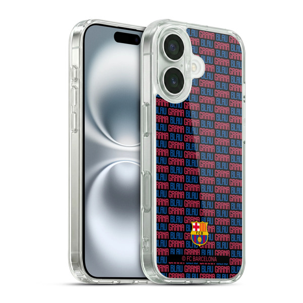 FC Barcelona Culé  Blaugrana Soft Gel Case for Apple iPhone 16 & MagSafe