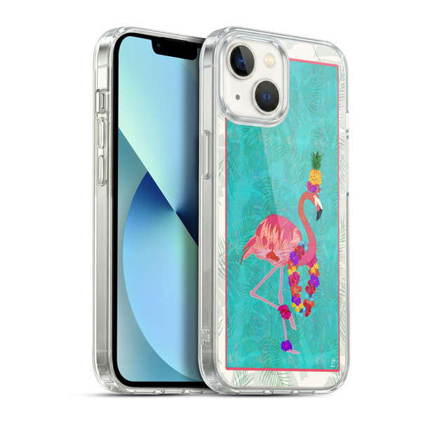 Suzan Lind Birds Flamingo Soft Gel Case for Apple iPhone 13