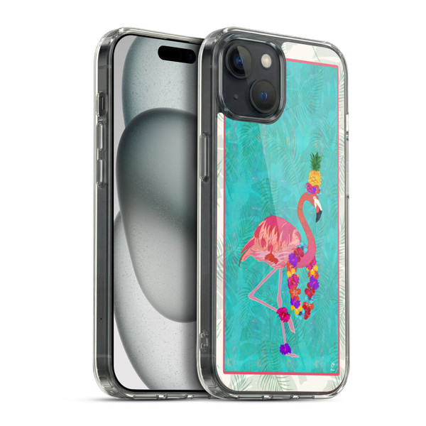 Suzan Lind Birds Flamingo Soft Gel Case for Apple iPhone 15 Plus & MagSafe