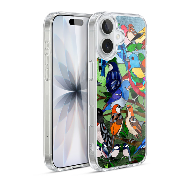 Suzan Lind Birds Stained Glass Soft Gel Case for Apple iPhone 17