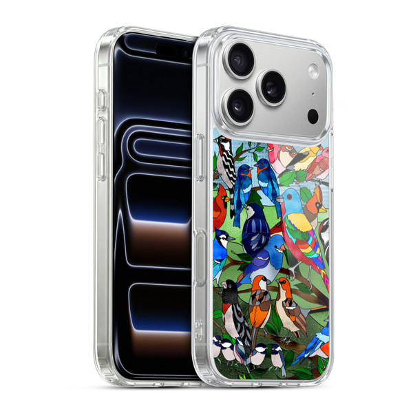 Suzan Lind Birds Stained Glass Soft Gel Case for Apple iPhone 17 Pro