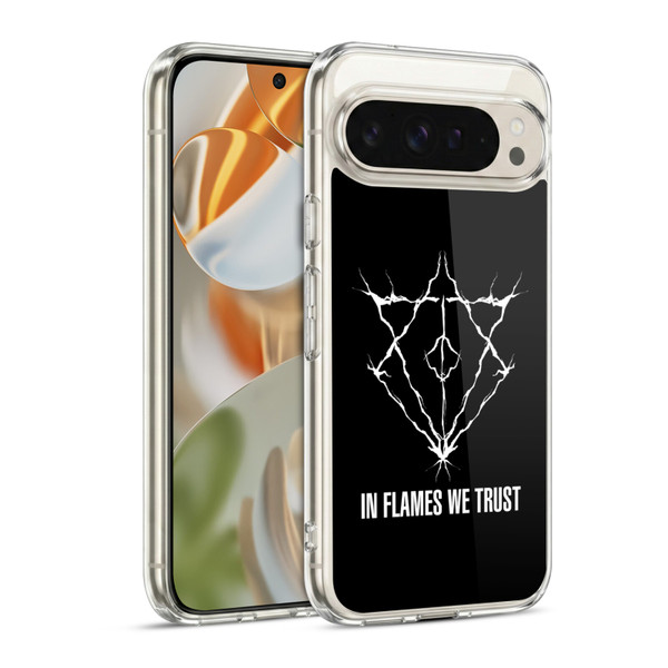 In Flames Metal Grunge Jesterhead Logo Soft Gel Case for Google Pixel 9 / Pixel 9 Pro