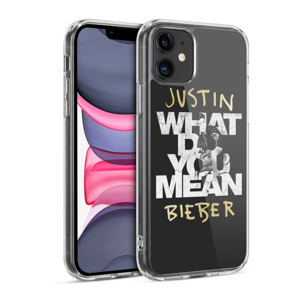 Justin Bieber Purpose B&w What Do You Mean Typography Soft Gel Case for Apple iPhone 11