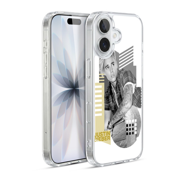 Justin Bieber Purpose B&w Calendar Geometric Collage Soft Gel Case for Apple iPhone 17