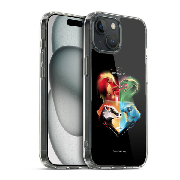Harry Potter Deathly Hallows XIX Hogwarts Soft Gel Case for Apple iPhone 15 & MagSafe