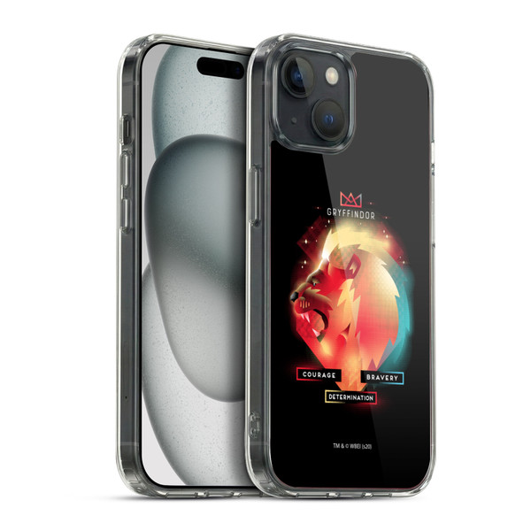 Harry Potter Deathly Hallows XIX Gryffindor Soft Gel Case for Apple iPhone 15 Plus & MagSafe