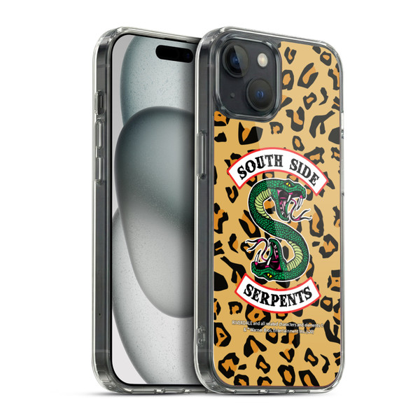 Riverdale South Side Serpents Leopard Logo Soft Gel Case for Apple iPhone 15 Plus & MagSafe