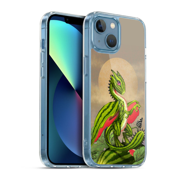 Stanley Morrison Dragons 3 Watermelon Garden Soft Gel Case for Apple iPhone 13 Mini & MagSafe