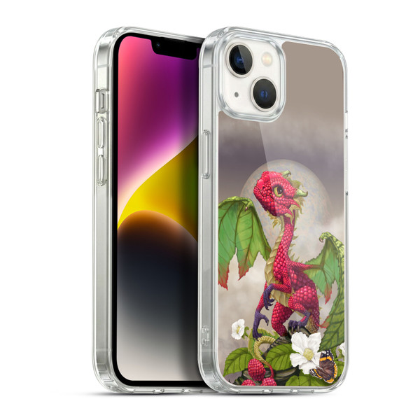 Stanley Morrison Dragons 3 Raspberry Garden Soft Gel Case for Apple iPhone 14 Plus & MagSafe