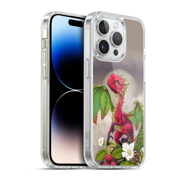 Stanley Morrison Dragons 3 Raspberry Garden Soft Gel Case for Apple iPhone 14 Pro & MagSafe