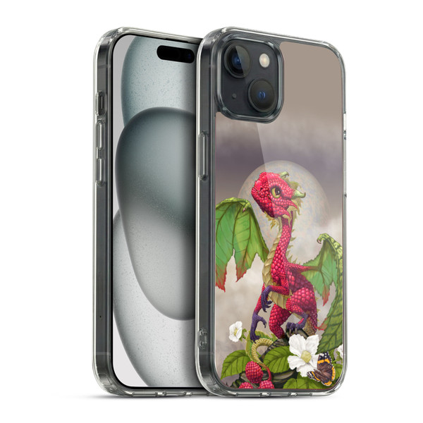 Stanley Morrison Dragons 3 Raspberry Garden Soft Gel Case for Apple iPhone 15 Plus & MagSafe