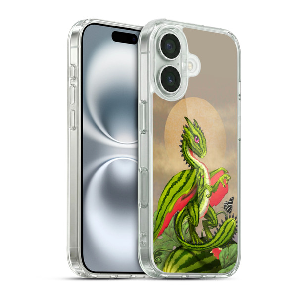 Stanley Morrison Dragons 3 Watermelon Garden Soft Gel Case for Apple iPhone 16 & MagSafe