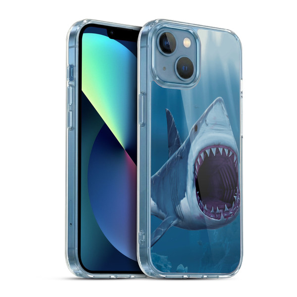 Vincent Hie Underwater Shark Bite Soft Gel Case for Apple iPhone 13 Mini & MagSafe