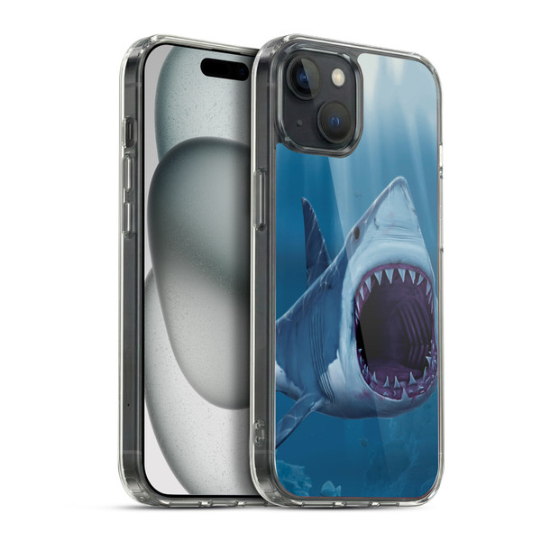 Vincent Hie Underwater Shark Bite Soft Gel Case for Apple iPhone 15 Plus & MagSafe