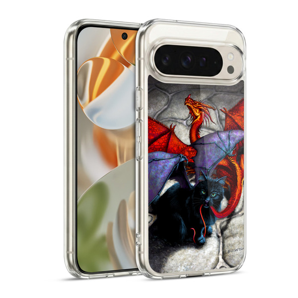 Stanley Morrison Dragons 3 Bat Winged Cat Vs Red Soft Gel Case for Google Pixel 9 / Pixel 9 Pro