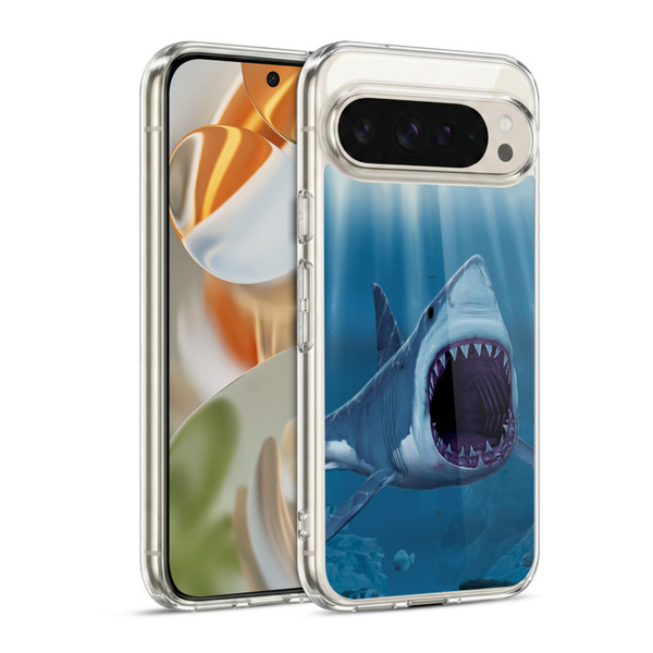 Vincent Hie Underwater Shark Bite Soft Gel Case for Google Pixel 9 / Pixel 9 Pro