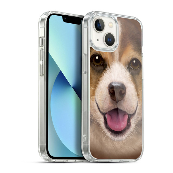 Vincent Hie Big Face Puppies Beagle Soft Gel Case for Apple iPhone 13