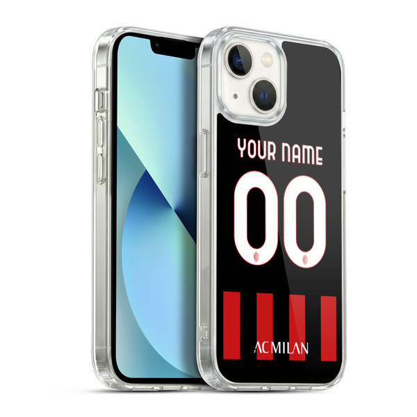 Custom Customised Personalised AC Milan 2022/23 Kit Home Soft Gel Case for Apple iPhone 13