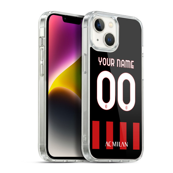 Custom Customised Personalised AC Milan 2022/23 Kit Home Soft Gel Case for Apple iPhone 14