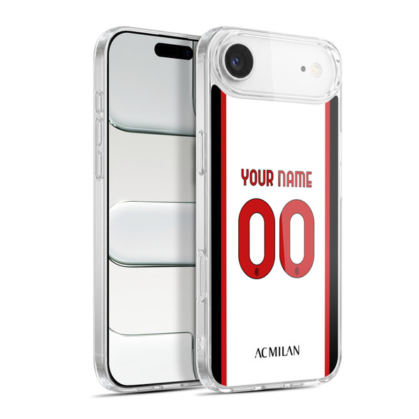 Custom Customised Personalised AC Milan 2022/23 Kit Away Soft Gel Case for Apple iPhone 17 Air