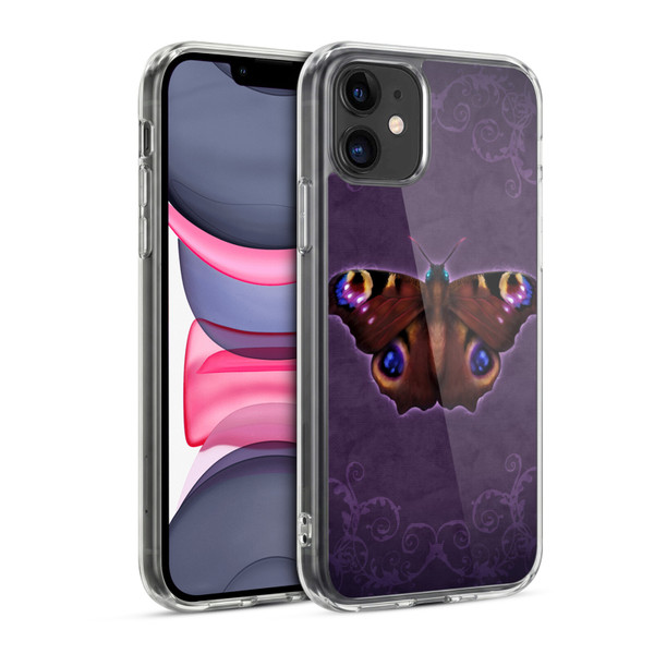 Brigid Ashwood Winged Things Peacock Butterfly Soft Gel Case for Apple iPhone 11