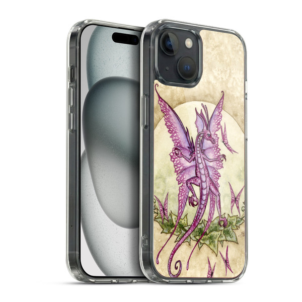 Amy Brown Mythical Pink Dragon Soft Gel Case for Apple iPhone 15 Plus & MagSafe