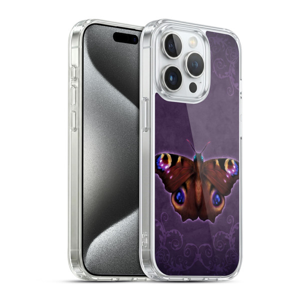 Brigid Ashwood Winged Things Peacock Butterfly Soft Gel Case for Apple iPhone 15 Pro & MagSafe