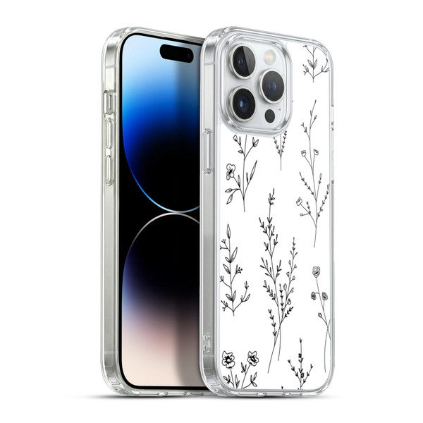 Anis Illustration Wildflowers White Soft Gel Case for Apple iPhone 13 Pro Max & MagSafe