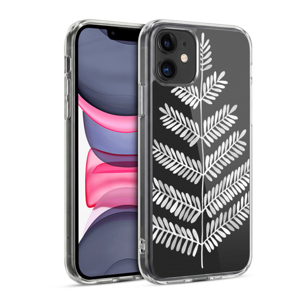 Cat Coquillette Nature Leaflets Black Soft Gel Case for Apple iPhone 11