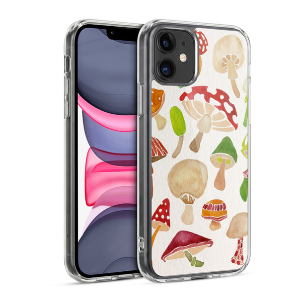 Cat Coquillette Nature Mushrooms Soft Gel Case for Apple iPhone 11